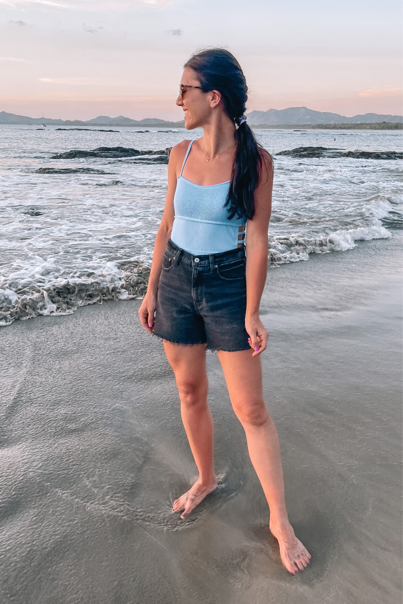 Amazon fashion one piece e swimsuit, small
Abercrombie and Fitch denim shorts, wearing 27

Dad shorts
Jean shorts
Beach outfits
Beach outfit
Vacation outfit 
Vacation outfits
Abercrombie jeans 
Summer outfits 

#LTKstyletip #LTKswim #LTKSeasonal
