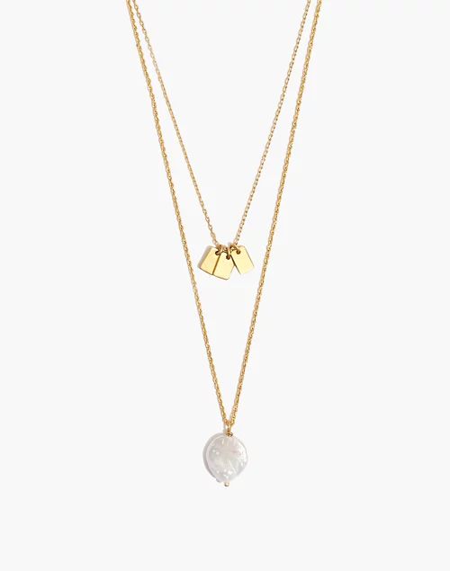 Coin Pearl Pendant Necklace Set | Madewell