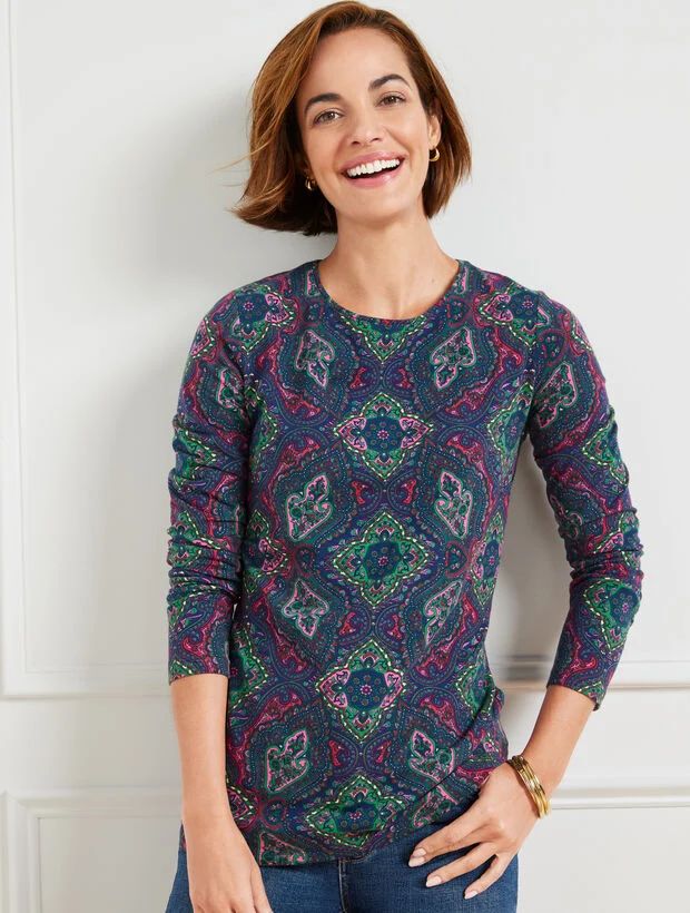 Crewneck Tee - Dynamic Medallions | Talbots