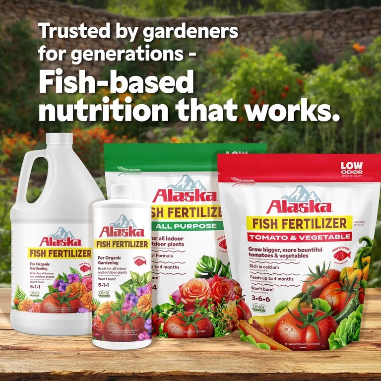 Alaska Fish Fertilizer All Purpose 4-6-4 Plant Food 4lb | Walmart (US)
