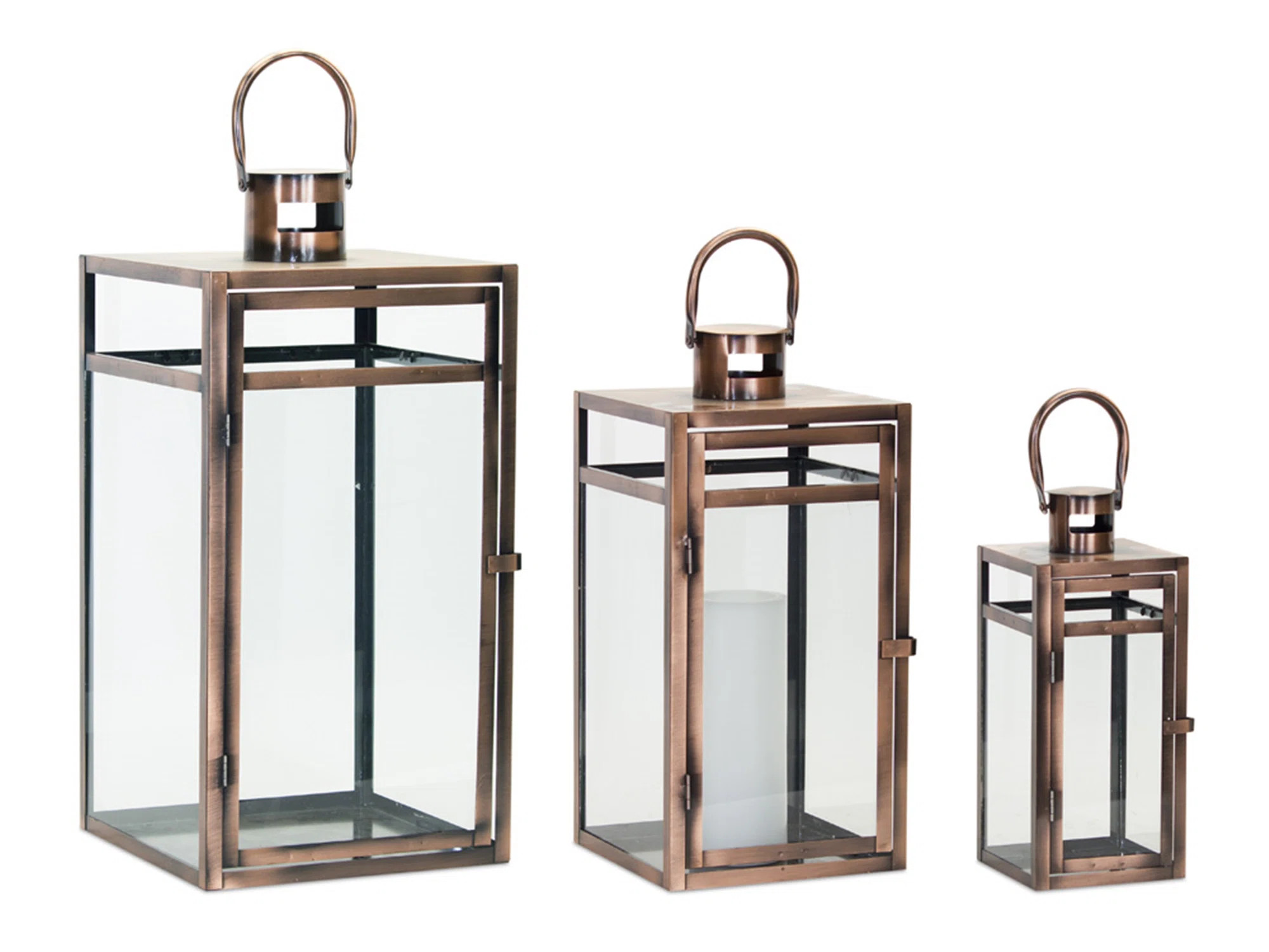 20.5'' H Tabletop Lantern (Set of 3) | Wayfair North America