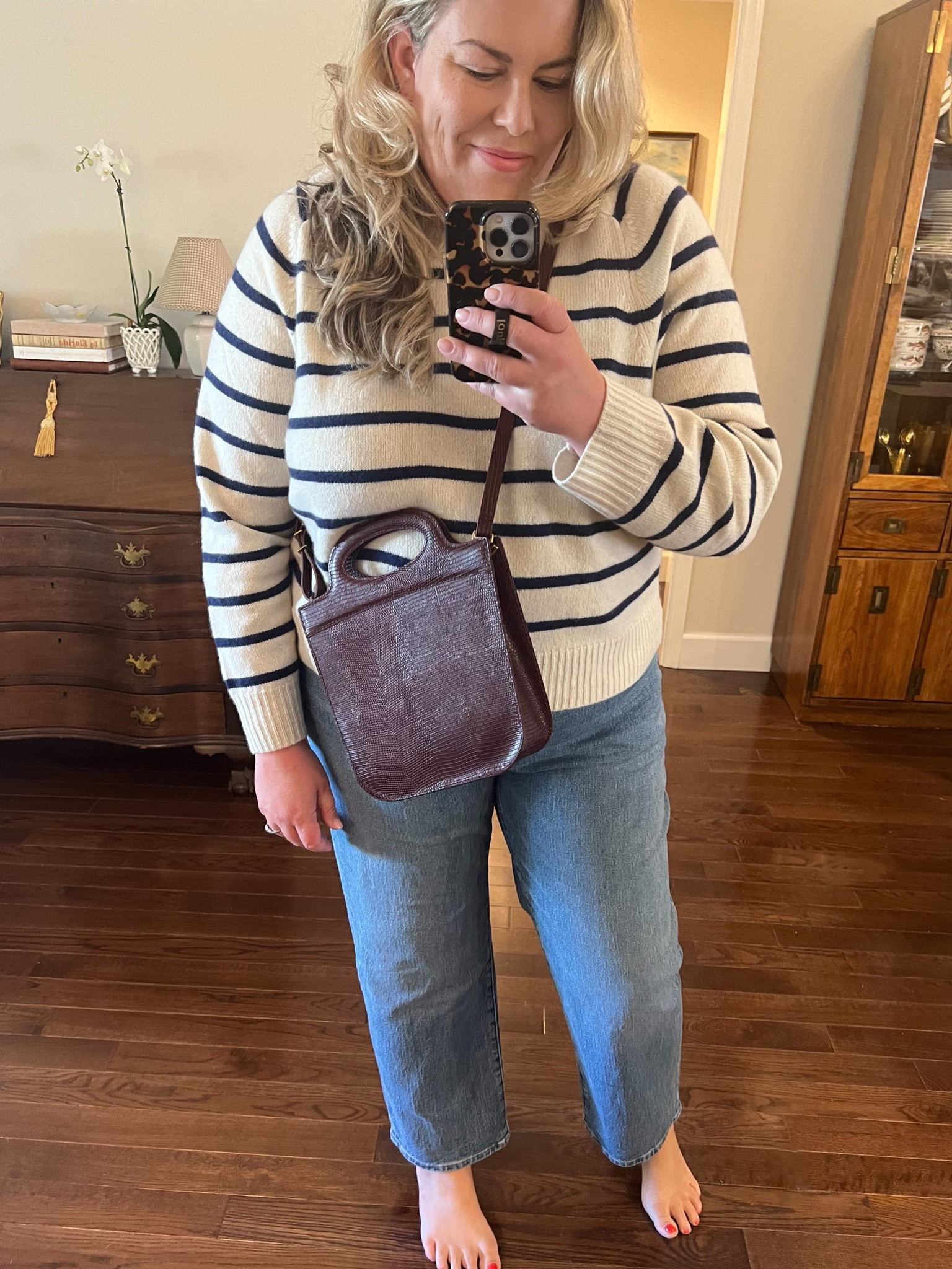 Loving these plus size and size inclusive jeans from Madewell. 90s inspired, straight leg. Save 25% during the LTK Sale. Cashmere Sweater is an XL. Purse is also on sale and can be a cross body or not.

#LTKmidsize #LTKSale #LTKplussize