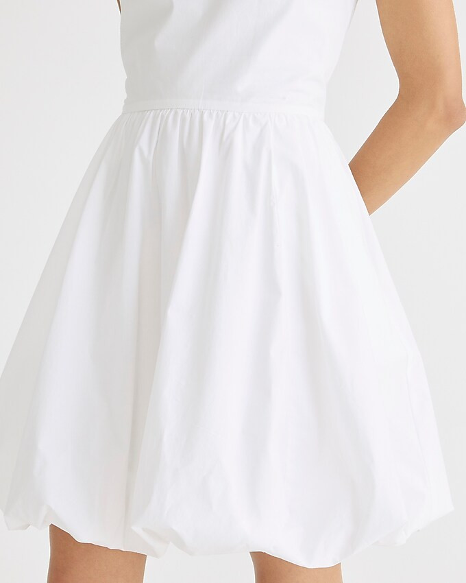 Bubble-skirt A-line mini dress in cotton poplin | J. Crew US