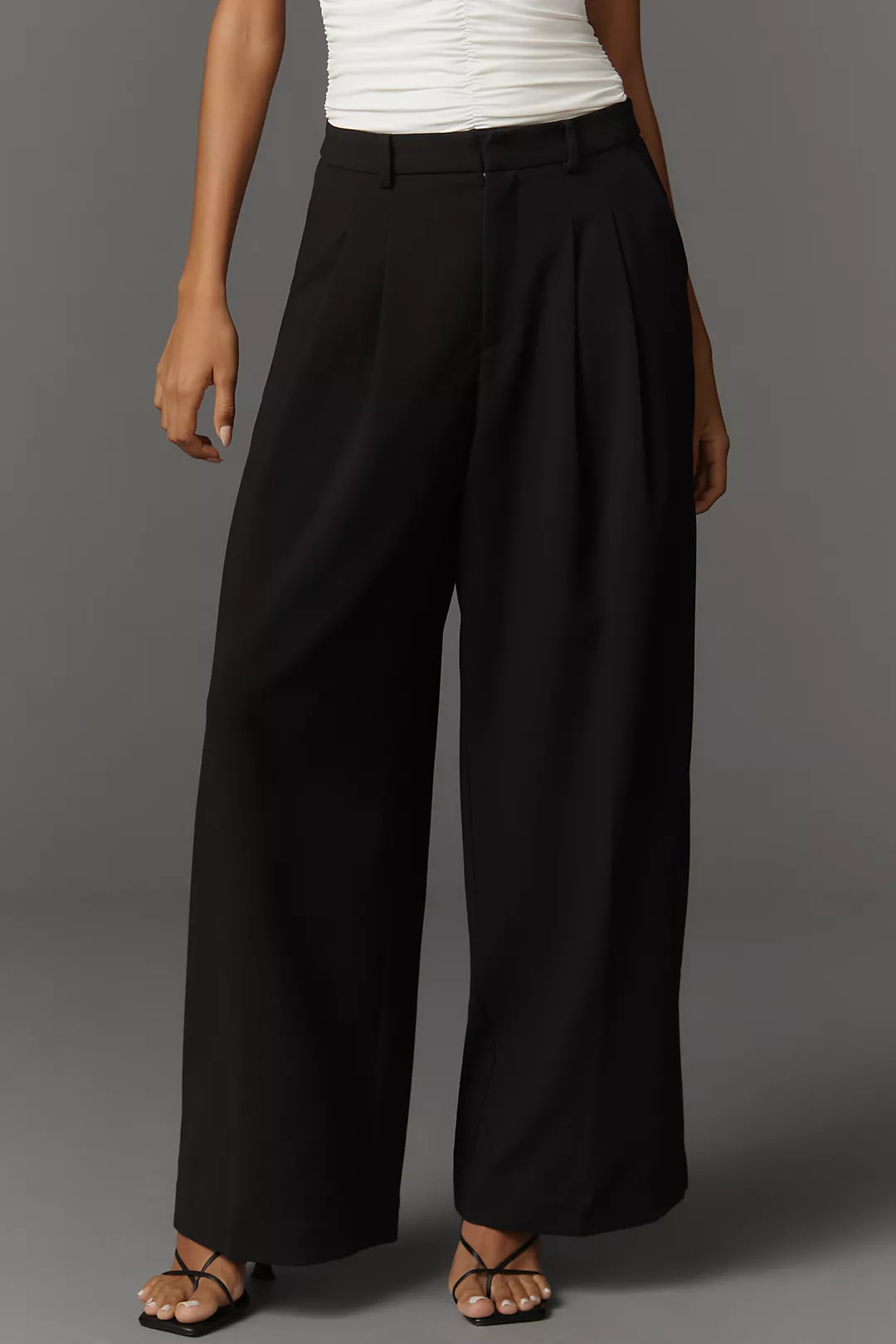 The Avery Wide-Leg Pleated Trousers by Maeve | Anthropologie (US)