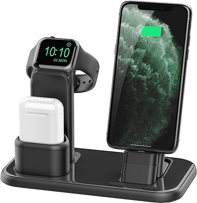 Beacoo Upgraded 3 in 1 Charging Stand for iWatch Series 5/4/3/2/1, Charging Station Dock Compatib... | Amazon (US)