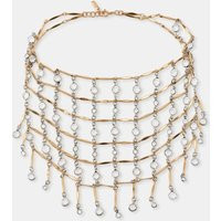 Zara - Jeweled Metal Necklace - Golden - M - Woman | Zara US