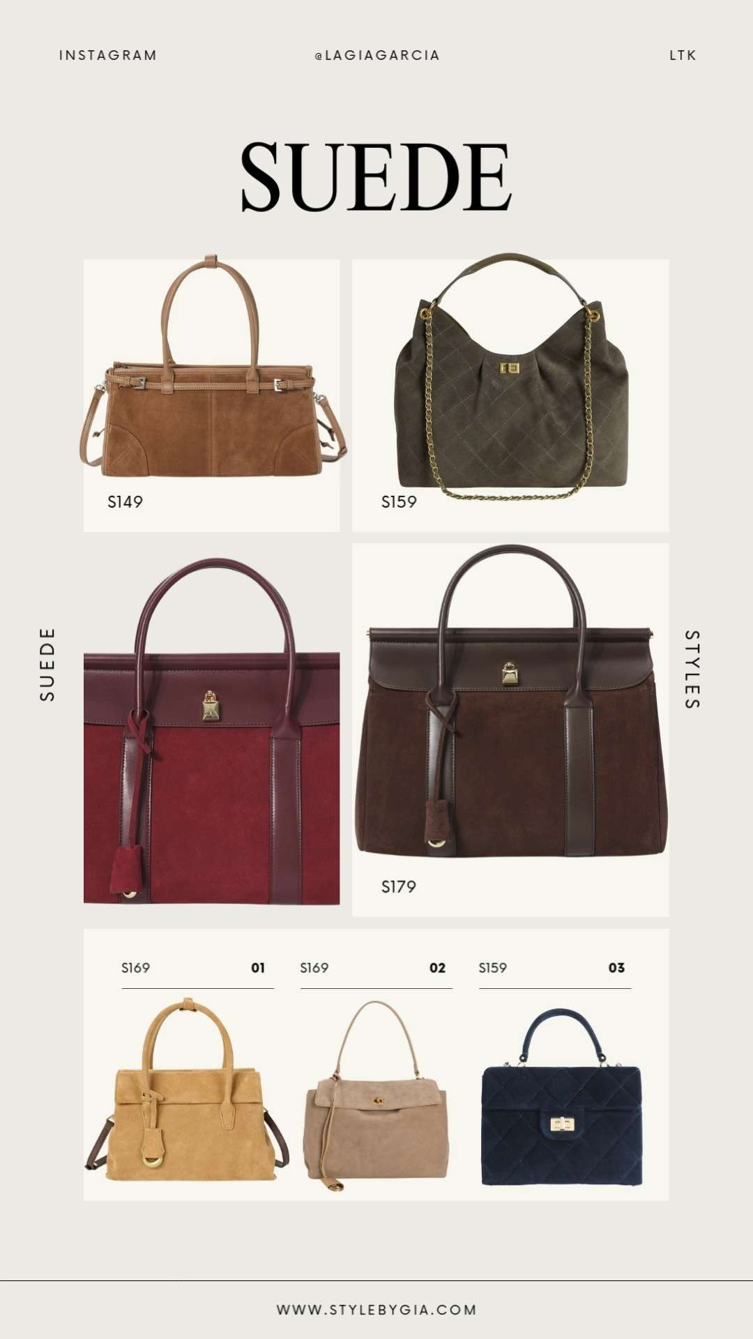 Tiffany and Fred genuine leather and suede dupes from GILT👜 

 #LTKSeasonal #LTKWorkwear #LTKTravel