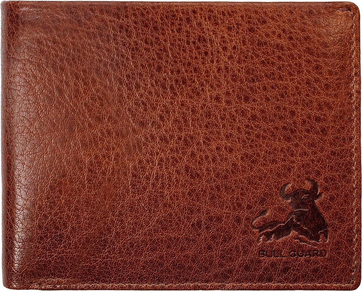 RFID Bifold Leather Wallet For Men with Flip Up ID in Vintage Buffalo Brown | Amazon (US)