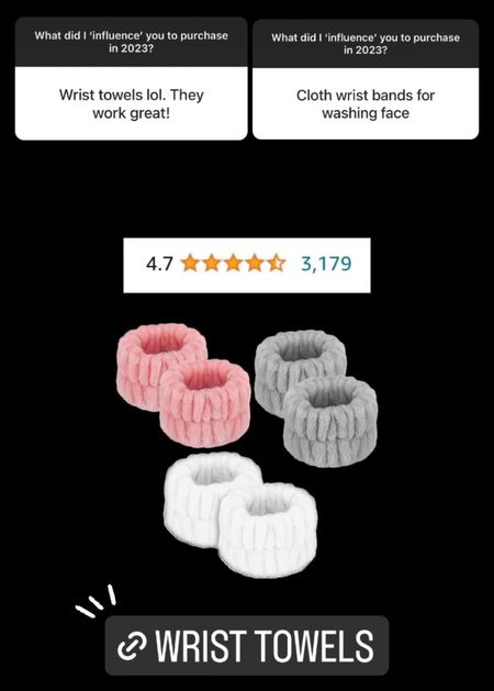 Amazon find - wrist towels 😁

Amazon beauty find // beauty hacks // skin care find // face washing wrist bands 

#LTKstyletip #LTKbeauty #LTKhome