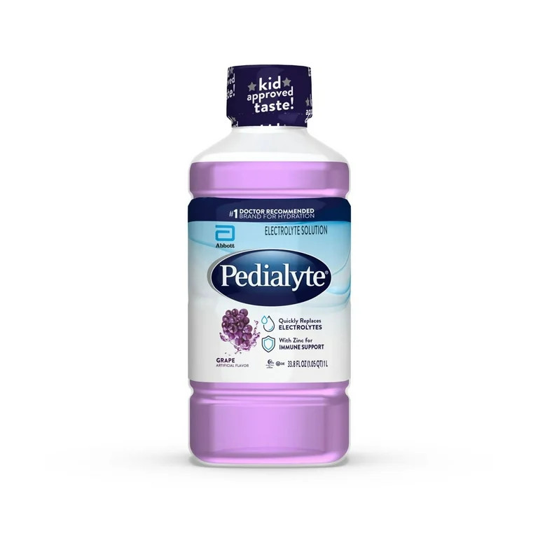 Pedialyte Electrolyte Drink, For Kids & Adults, Grape, 1 Liter | Walmart (US)