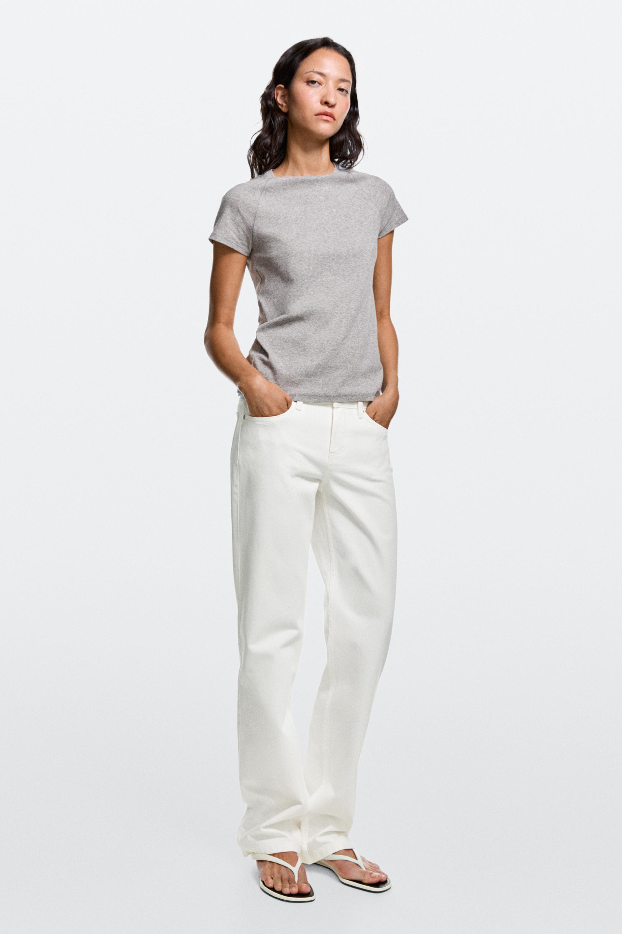 Low-rise straight-leg jeans | Massimo Dutti UK