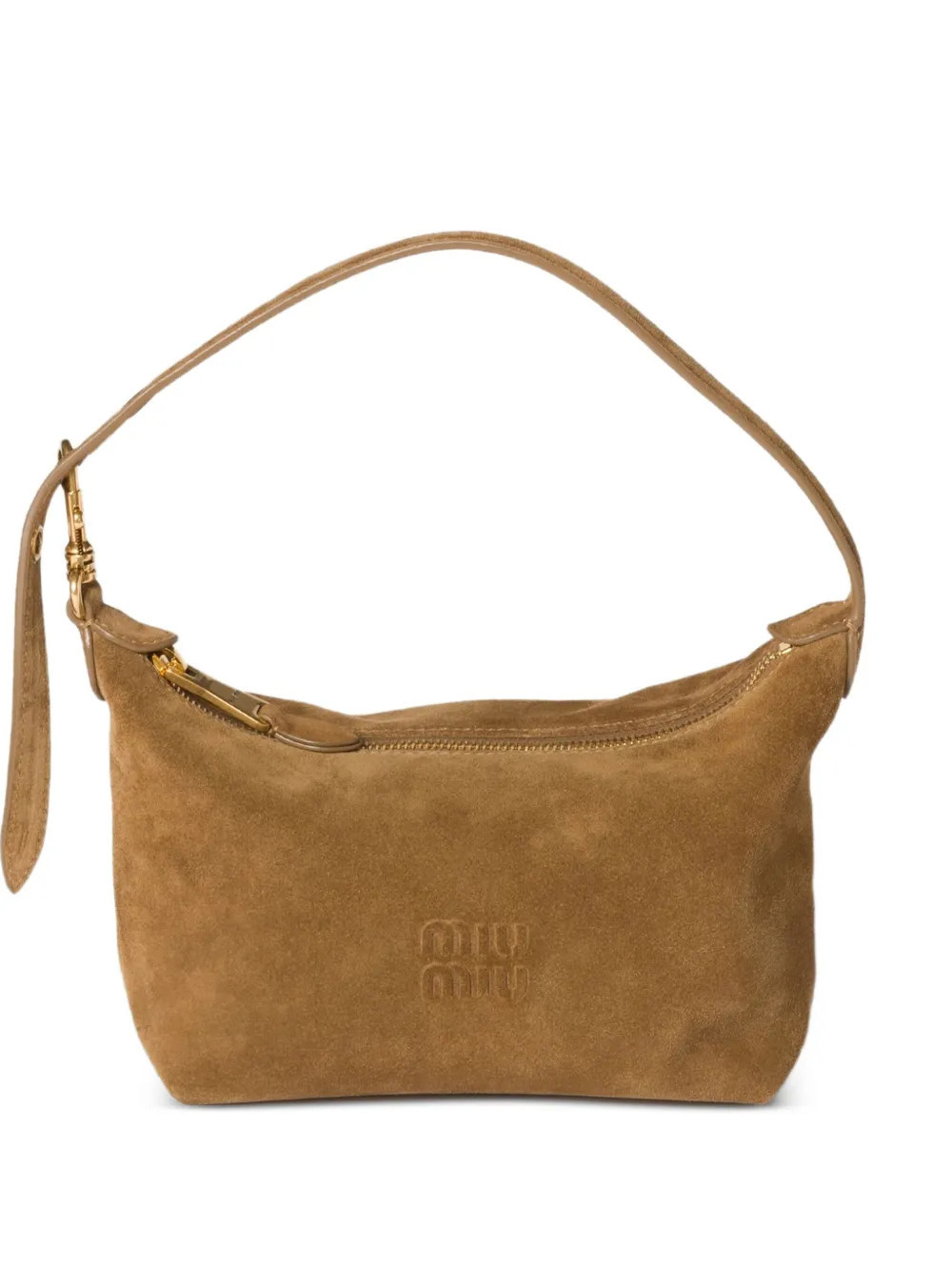 Miu Miu suede shoulder bag - Brown | Farfetch Global
