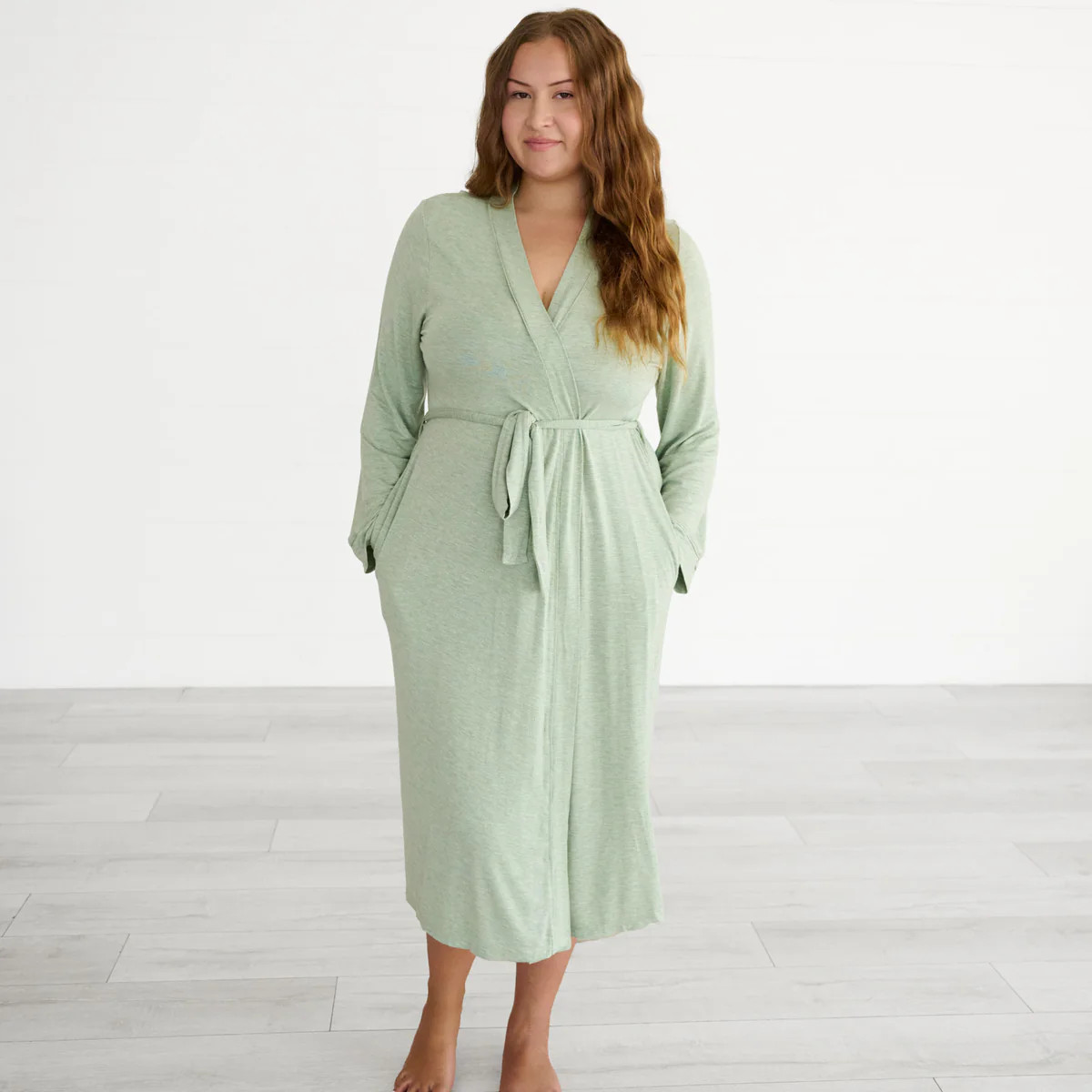 Heather Sage Women's Robe | Little Sleepies