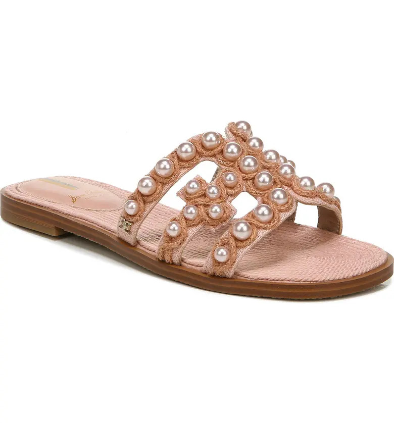 Bay Imitation Pearl Cutout Slide Sandal | Nordstrom