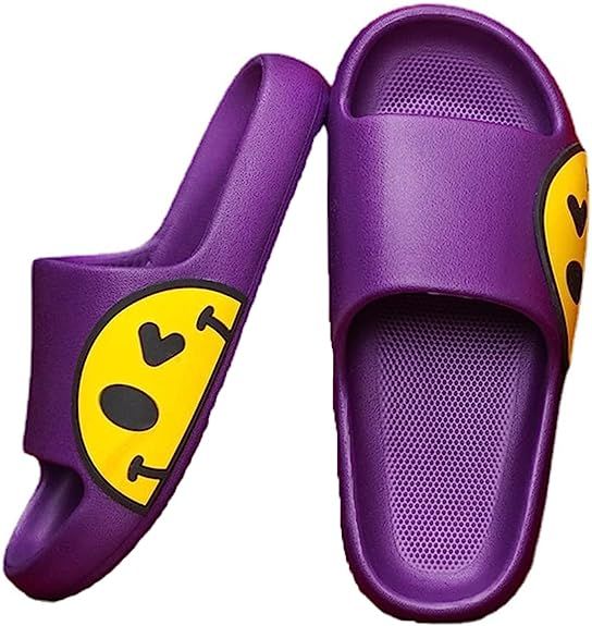 Cute Slippers for Women Men, Summer Anti-Slip Indoor Outdoor Open Toe Slides, Soft Lightweight Th... | Amazon (US)