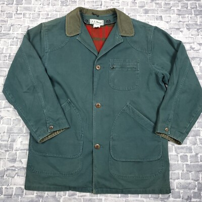 Vtg LL Bean Chore Coat Barn Jacket Mens Large Tall Canvas Wool Blanket Lined  | eBay | eBay US
