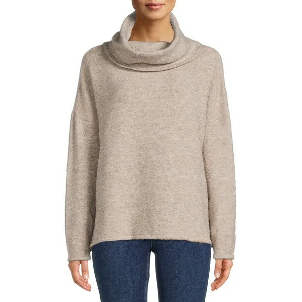 Dreamers by Debut Women's Cowl Neck Pullover Sweater - Walmart.com | Walmart (US)