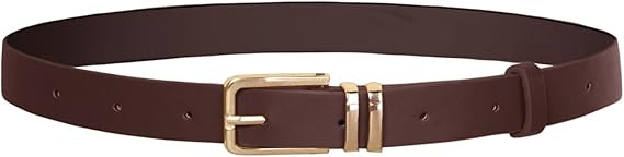 GRACE KARIN Women Leather Belt for Dresses Jeans Pants Waist Belt with Gold Buckle Medium PU Leat... | Amazon (US)
