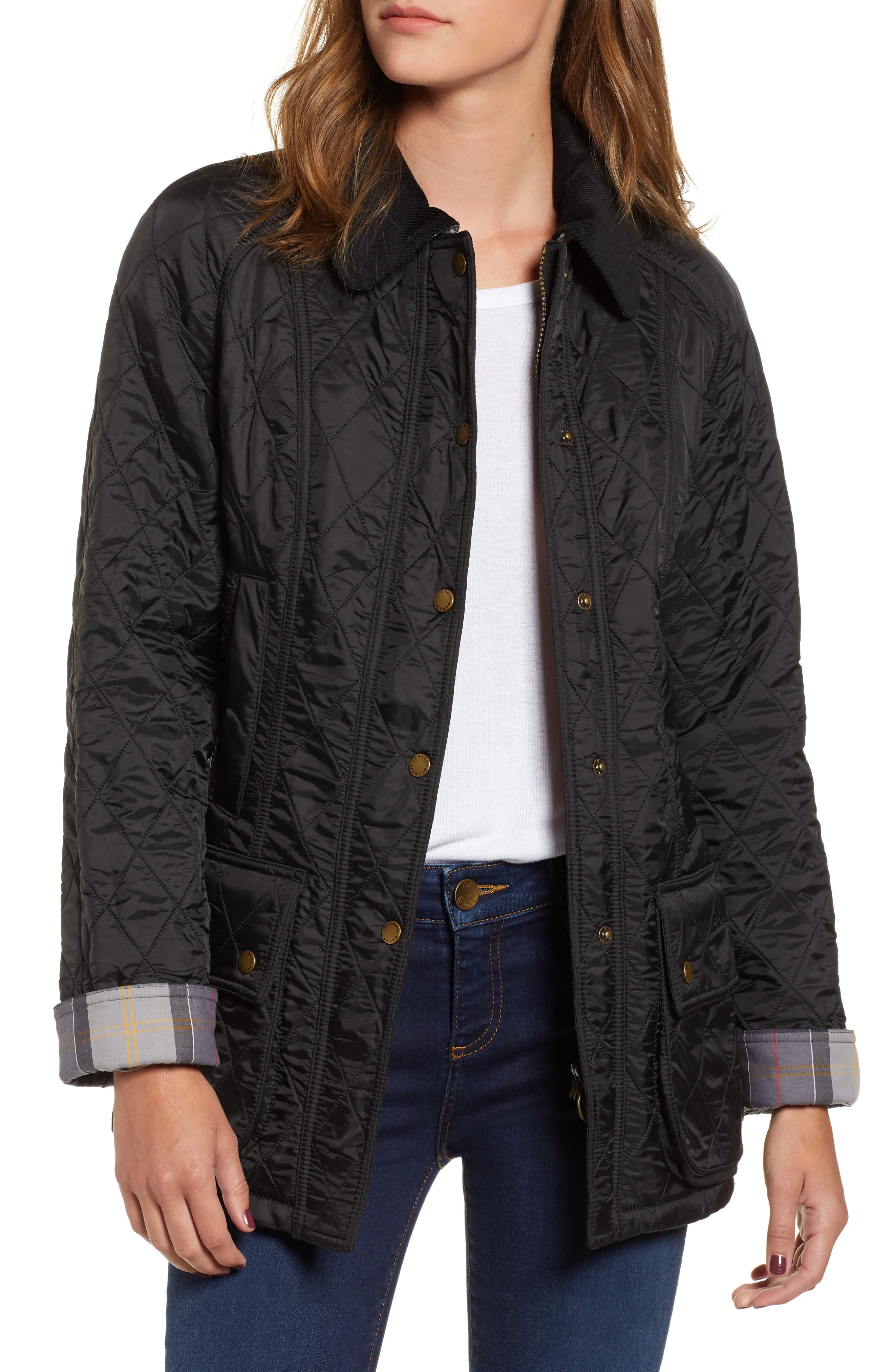 Barbour Beadnell Quilted Jacket in Olive/Olive at Nordstrom, Size 2 Us | Nordstrom