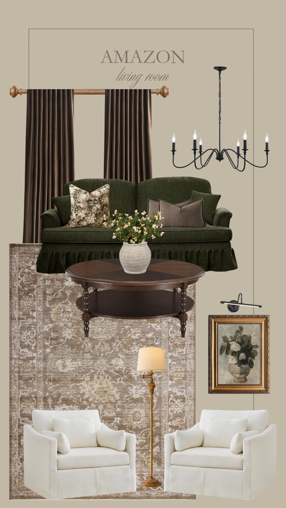 Amazon living room inspo 🤎 Loving this pretty, moody & neutral living space! 😍 

#LTKHome