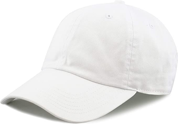 The Hat Depot Dad Hat Unisex Blank Washed Low Profile Cotton and Denim Plain Baseball Cap Hat | Amazon (US)