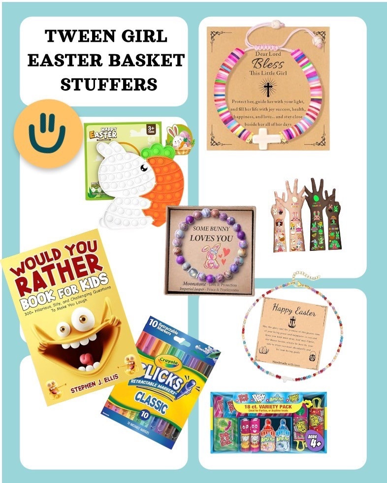 Amazon Tween Teen Easter Basket Fillers. Affordable Easter Basket Stuffers for Girls. Easter ideas for girls, things they can use instead of junk. All affordable and Easter Vibes. 🌸🌿🐰

See my other posts for Easter baskets all price ranges and all reusable as storage/room decor. 

Please follow if you love what I do🩷

#LTKEasterBasket #LTKEasterFiller #EasterBasketStuff #GirlsEasterBasketFiller #TeenEaster #Tween Easter #GirlsEaster #UsefulEasterBasketStuff 

#LTKKids #LTKmomlife #LTKSeasonal