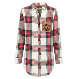 Monogrammed Plaid Layering Tunic | Marleylilly