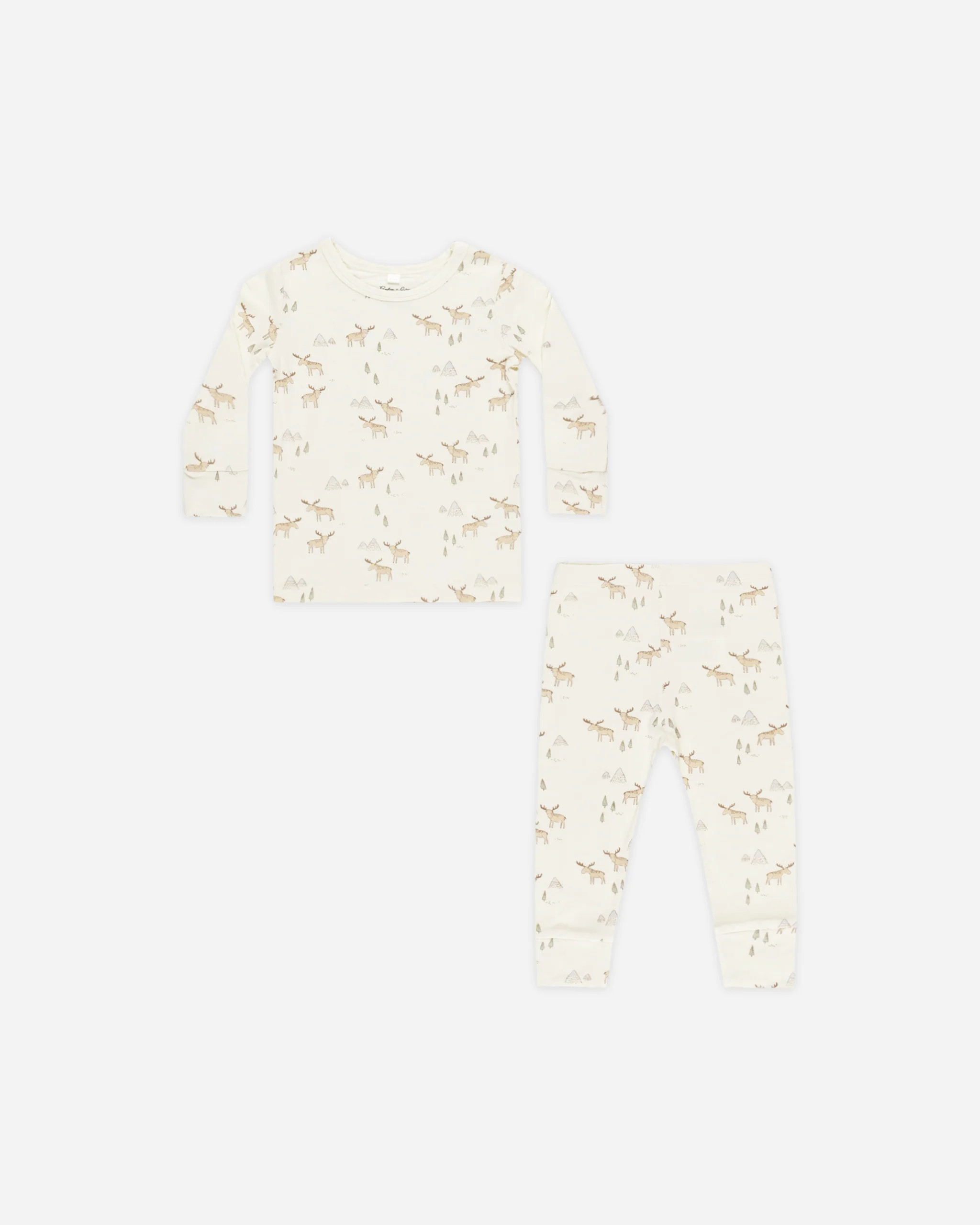 Long Sleeve Pajamas || Moose | Rylee + Cru