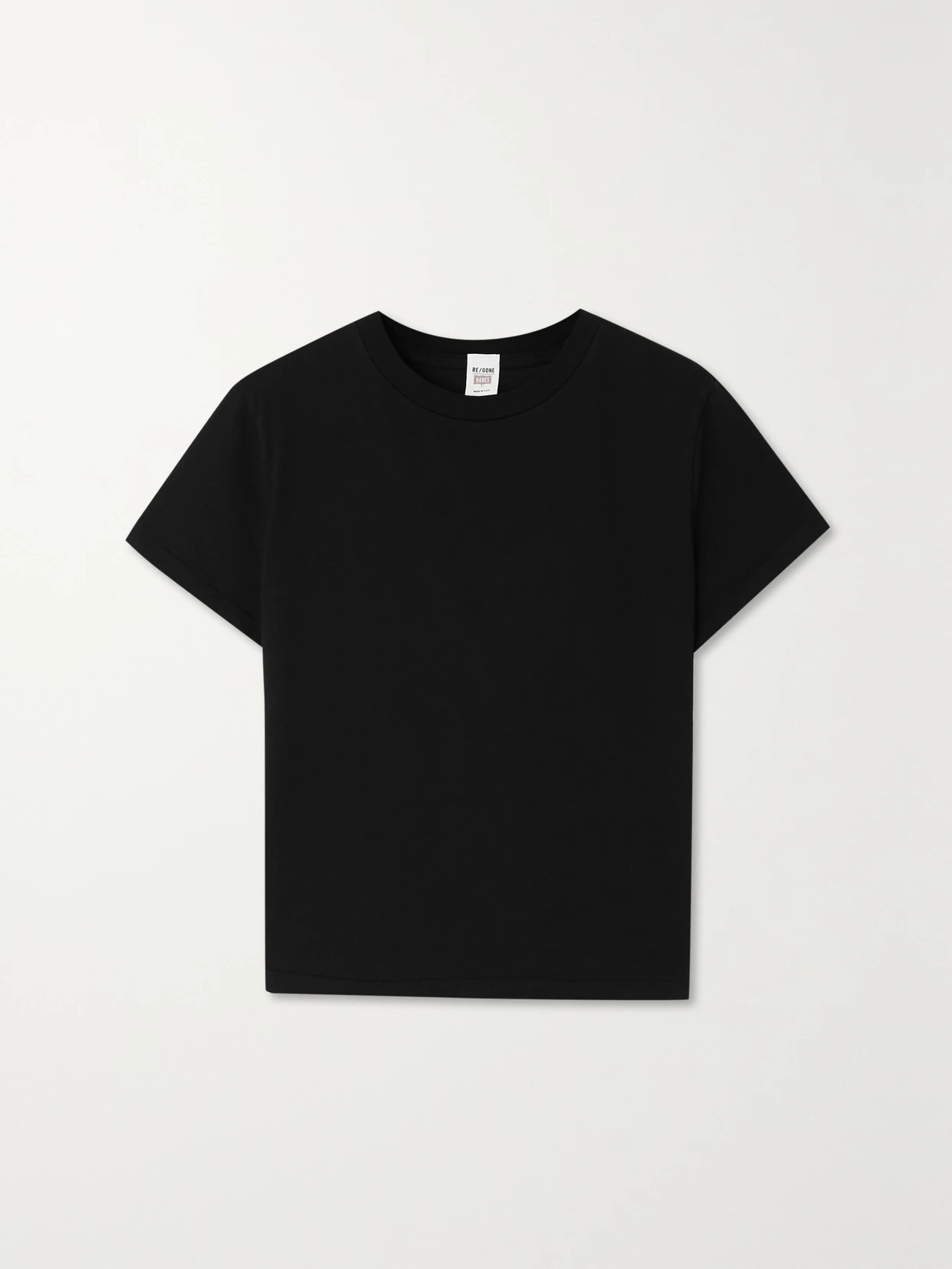 RE/DONE - Recycled Cotton-jersey T-shirt - Black | NET-A-PORTER (US)