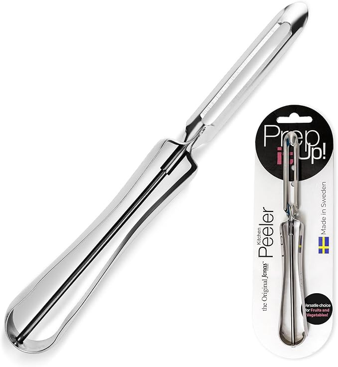 Linden Sweden Original Jonas Vegetable Peeler | Rust Resistant Silver Peeler with Ergonomic Handl... | Amazon (US)