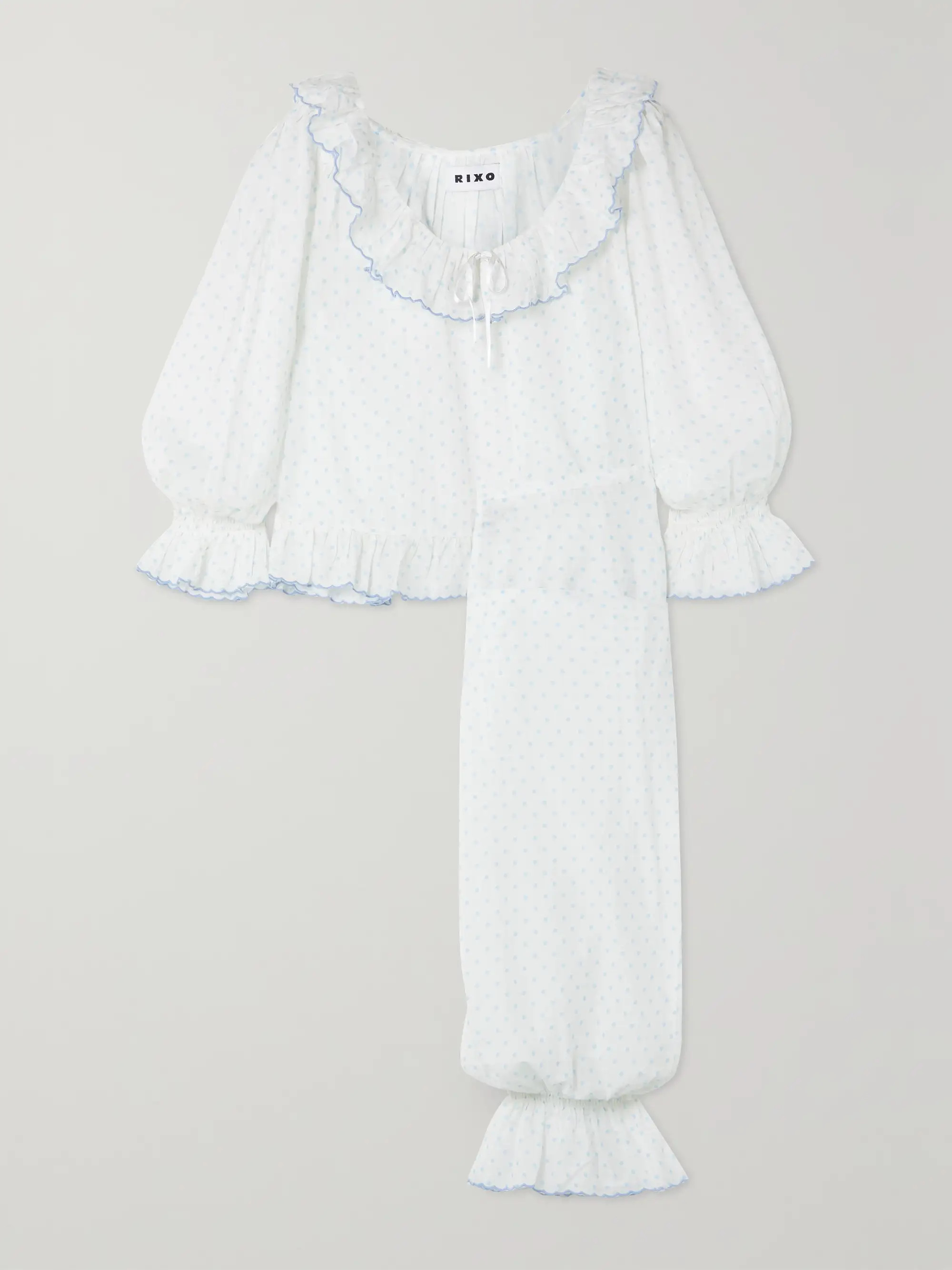 Bobbie polka-dot cotton-voile pajama set | NET-A-PORTER (US)