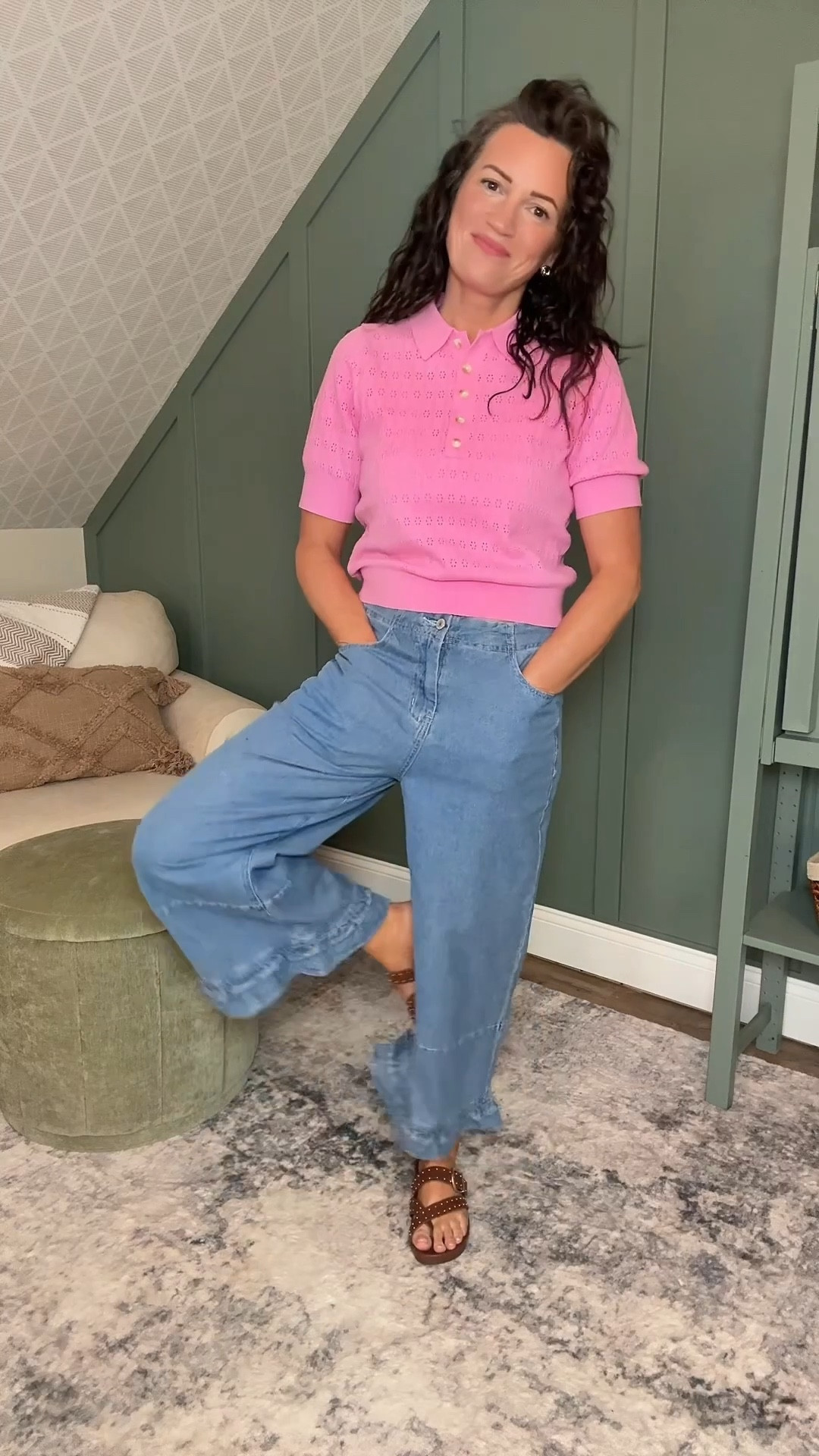 Today’s affordable WFH look = feminine, comfy, and still put-together 💻✨

Top: TTS (small)
Jeans: run a little big (size 4)
Sandals: TTS

linked everything for you below! 

#LTKOver40 #LTKootd #LTKmomlife