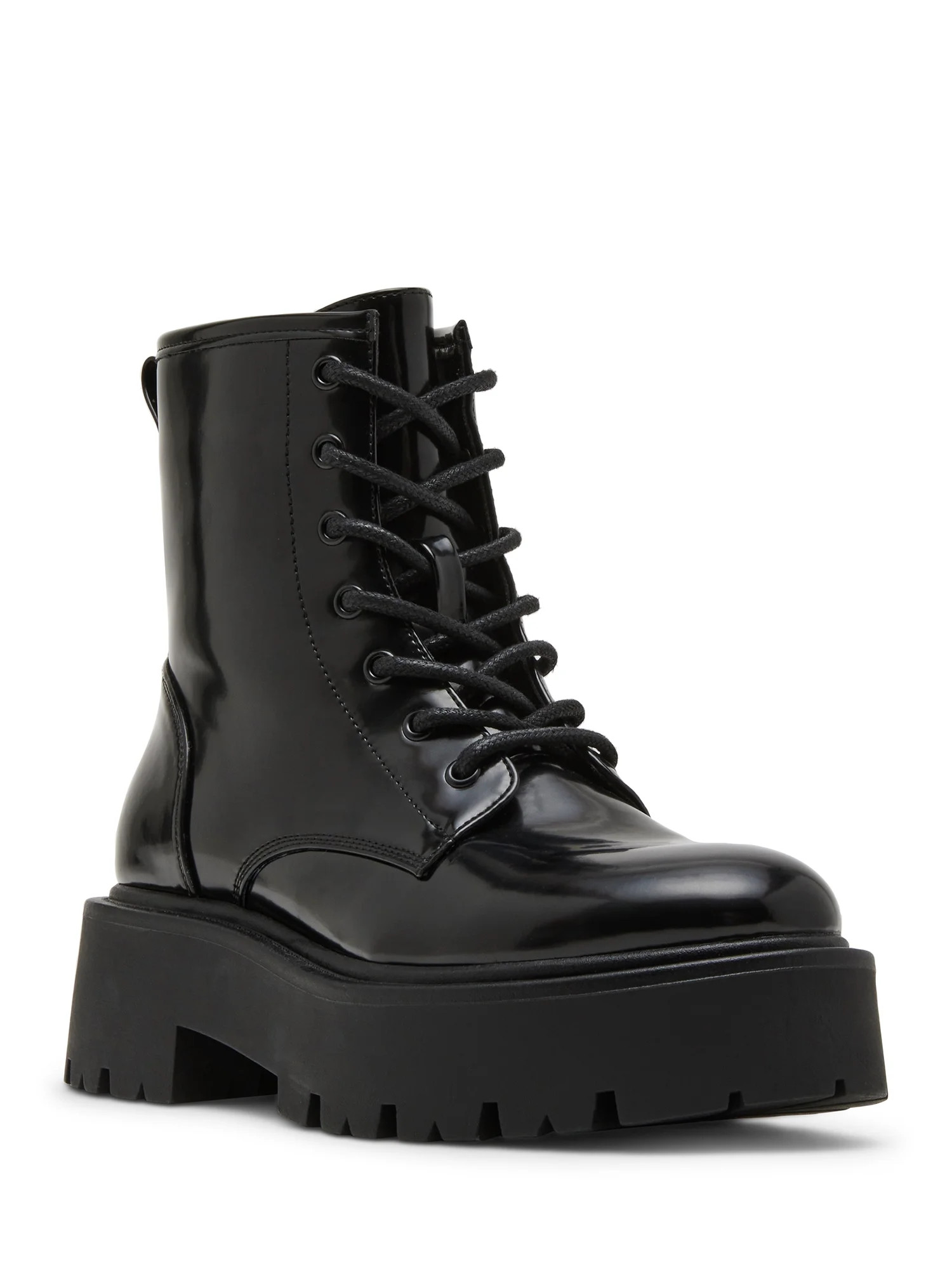 Madden Girl Women's Channt Platform Lug Sole Lace-up Combat Boots | Walmart (US)