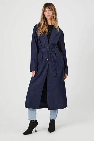 Belted Denim Trench Coat | Forever 21