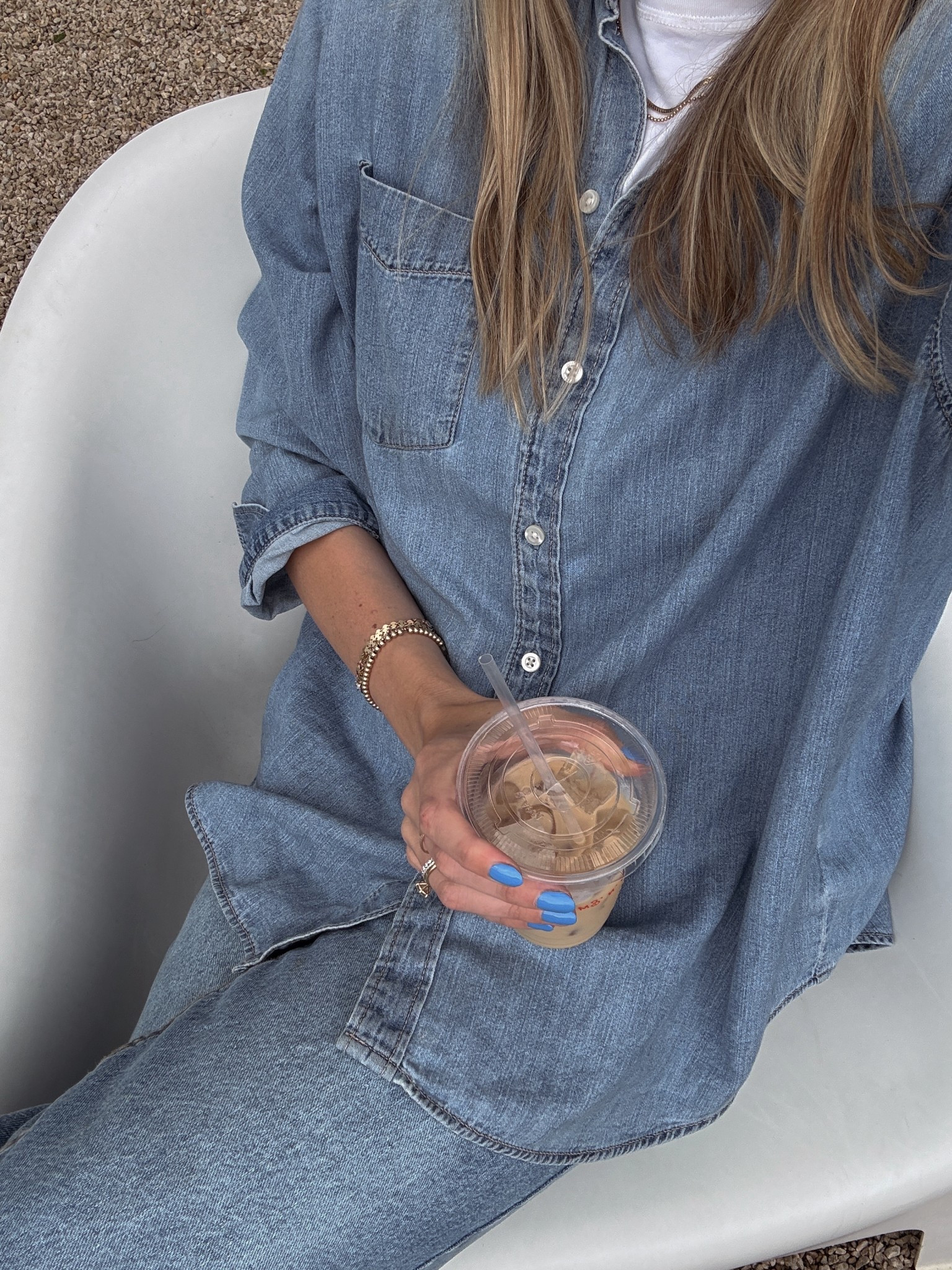 Denim on denim spring mom outfit — 

My favorite denim button down is this Gap big shirt! My wash is a few years old but linked the current versions. 

Jeans are old Target! Linked similar. 

Already obsessed with my medium LL Bean boat and tote as my new mom bag/diaper bag alternative.

#LTKSeasonal #LTKStyleTip #LTKFindsUnder50