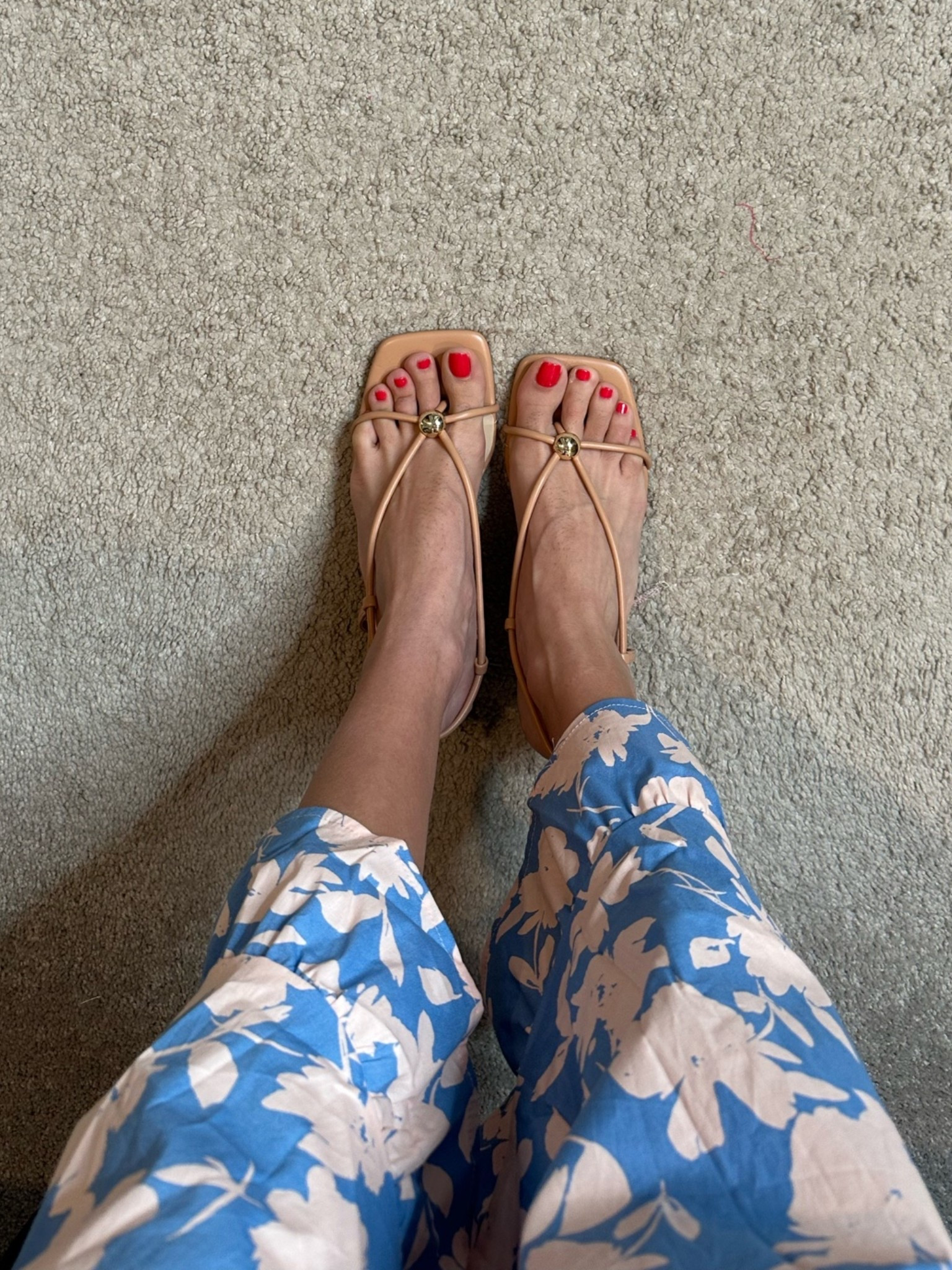 Summer nude sandal kitten heels