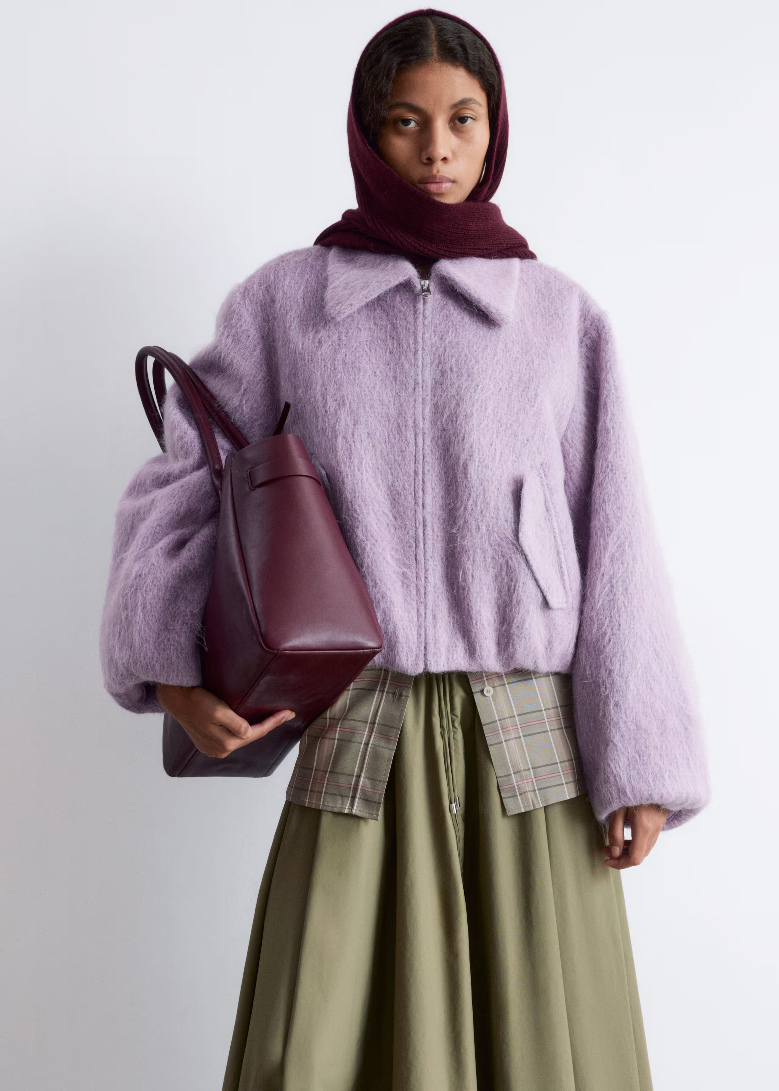 Cropped Wool Bomber Jacket | & Other Stories UK