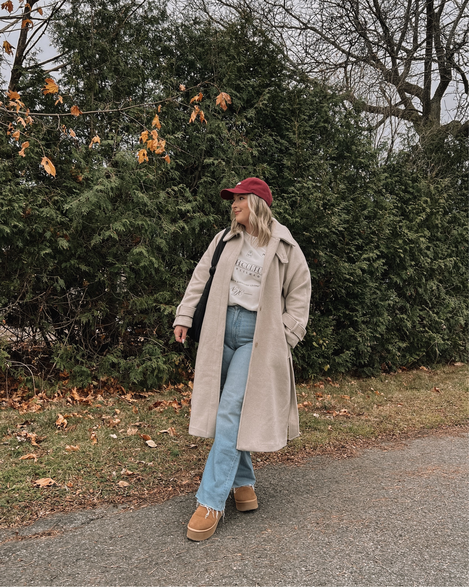 Casual midsize fall to winter outfit with a pop of red baseball cap! my Abercrombie wool coat is from last year, but I linked similar from their current collection! Use code AFKATHLEEN for extra 15% off. Wearing my usual size L. Sized up to XXL in the sweatshirt for an oversized fit. My wide leg baggy jeans are TTS, wearing 12 (50%off!)
My Ugg lookalikes are from Amazon and are holding up so well! I’m usually a 9.5-10 and wear a 10

Black Friday sales, everyday outfits 


#LTKwinter #LTKsale #LTKmidsize