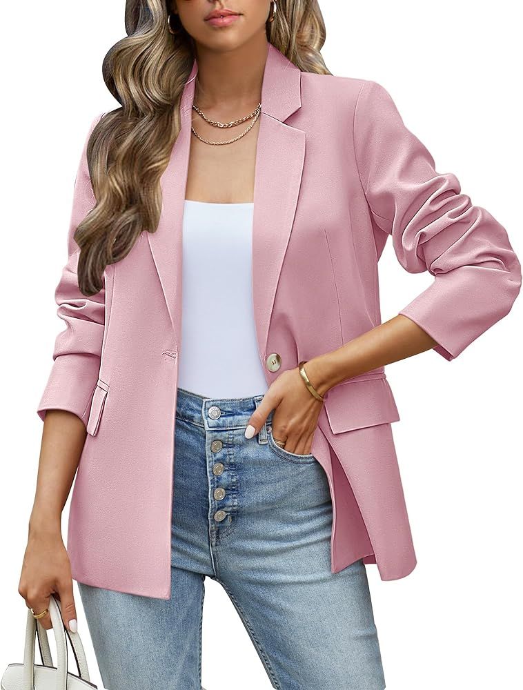 luvamia Blazers for Women Business Casual Long Sleeves Work Professional Suits Dressy Jackets wit... | Amazon (US)