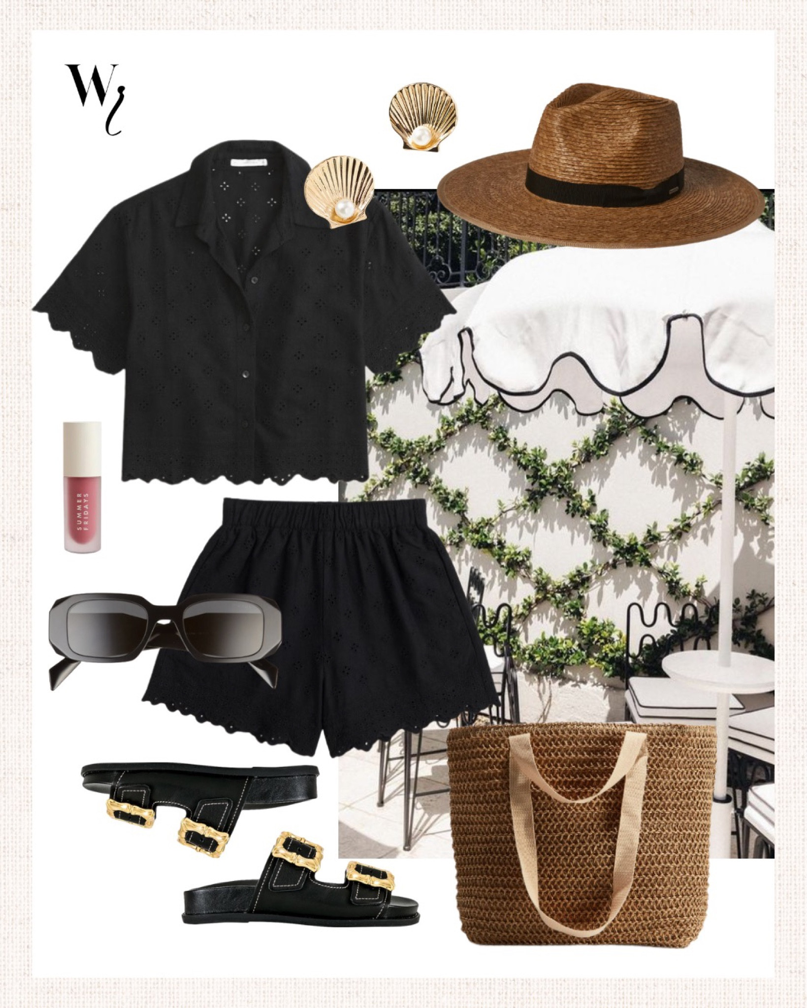 Easy summer outfit idea eyelet shirt set vacation look 

#LTKfindsunder50 #LTKtravel #LTKstyletip