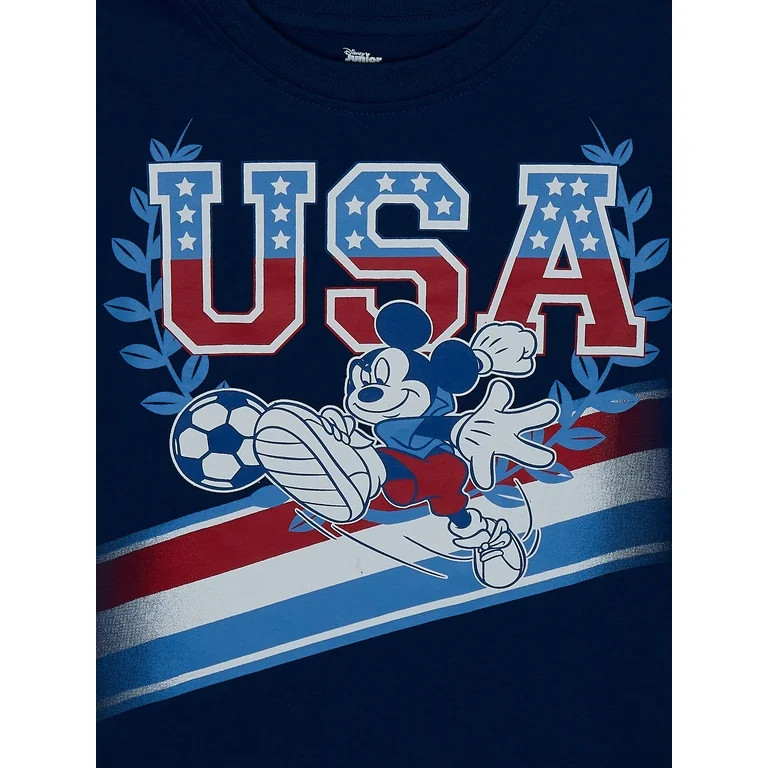Mickey Mouse Toddler Boys Short Sleeve Americana Crewneck T-Shirt, Sizes 12M-5T | Walmart (US)