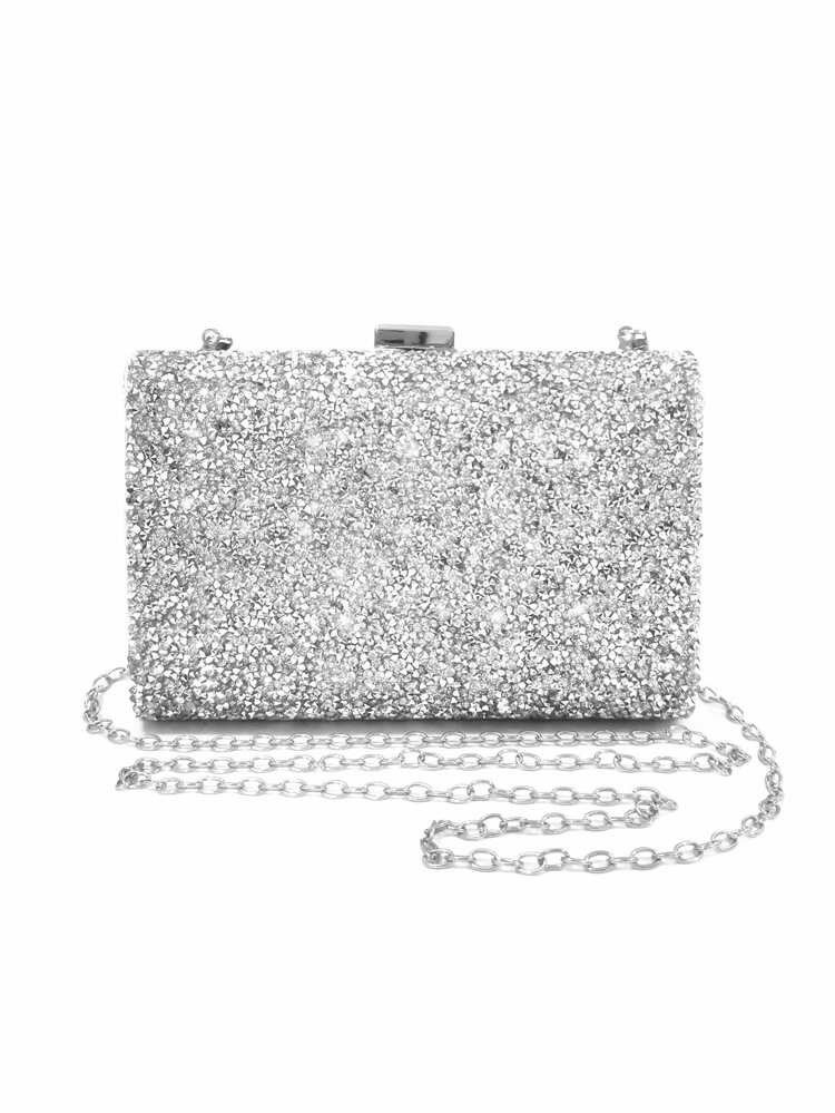 Mini Rhinestone Decor Box Bag | SHEIN