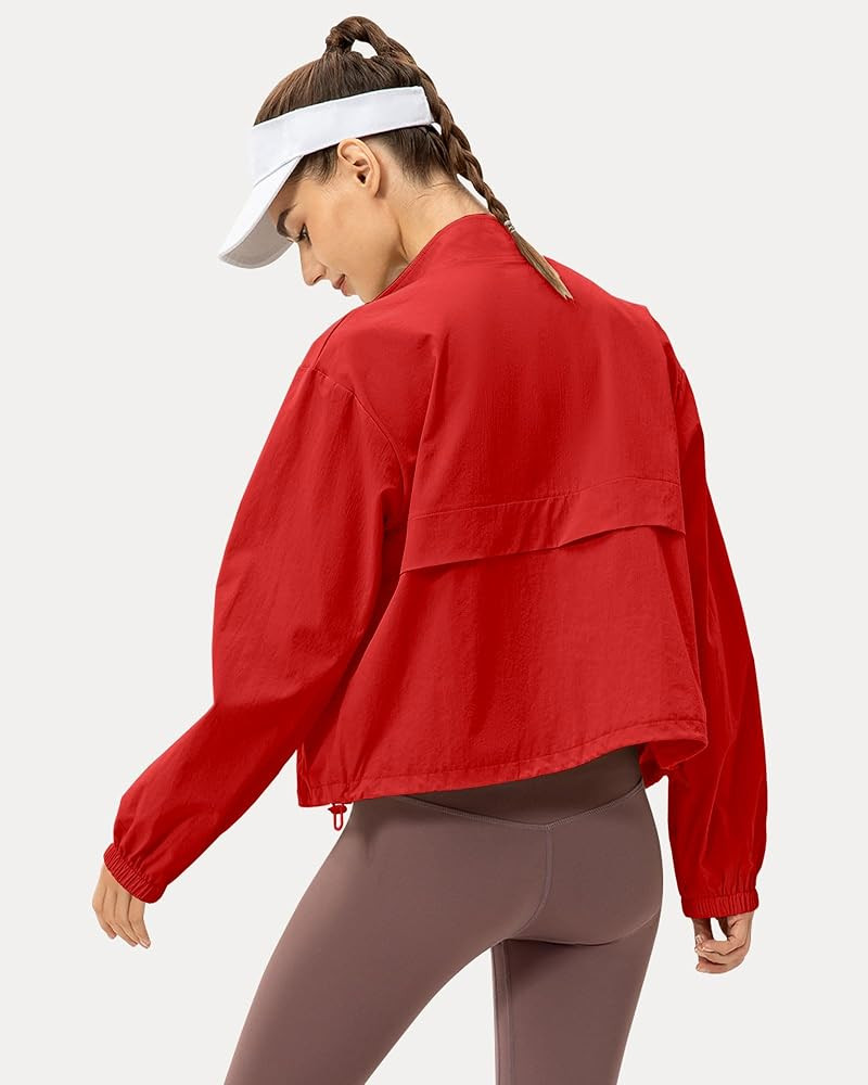 Locachy Women's Lightweight Zip Up Athletic Jacket Stand Collar Windproof Sun Protection Workout ... | Amazon (US)