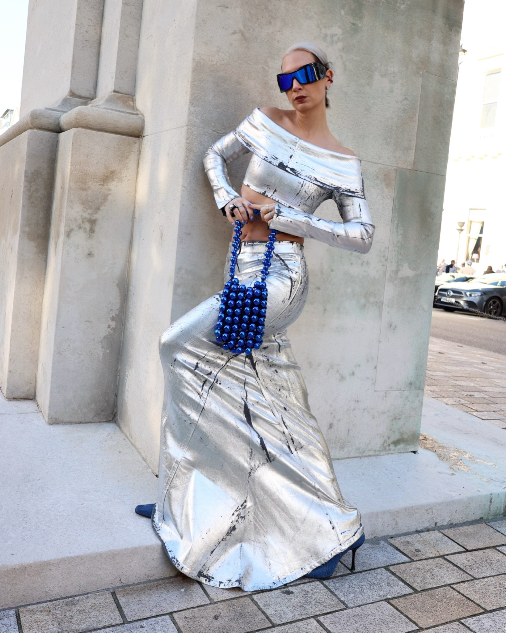 Futuristic glam outfit with blue accents 💙 

#LTKparties #LTKstyletip #LTKeurope