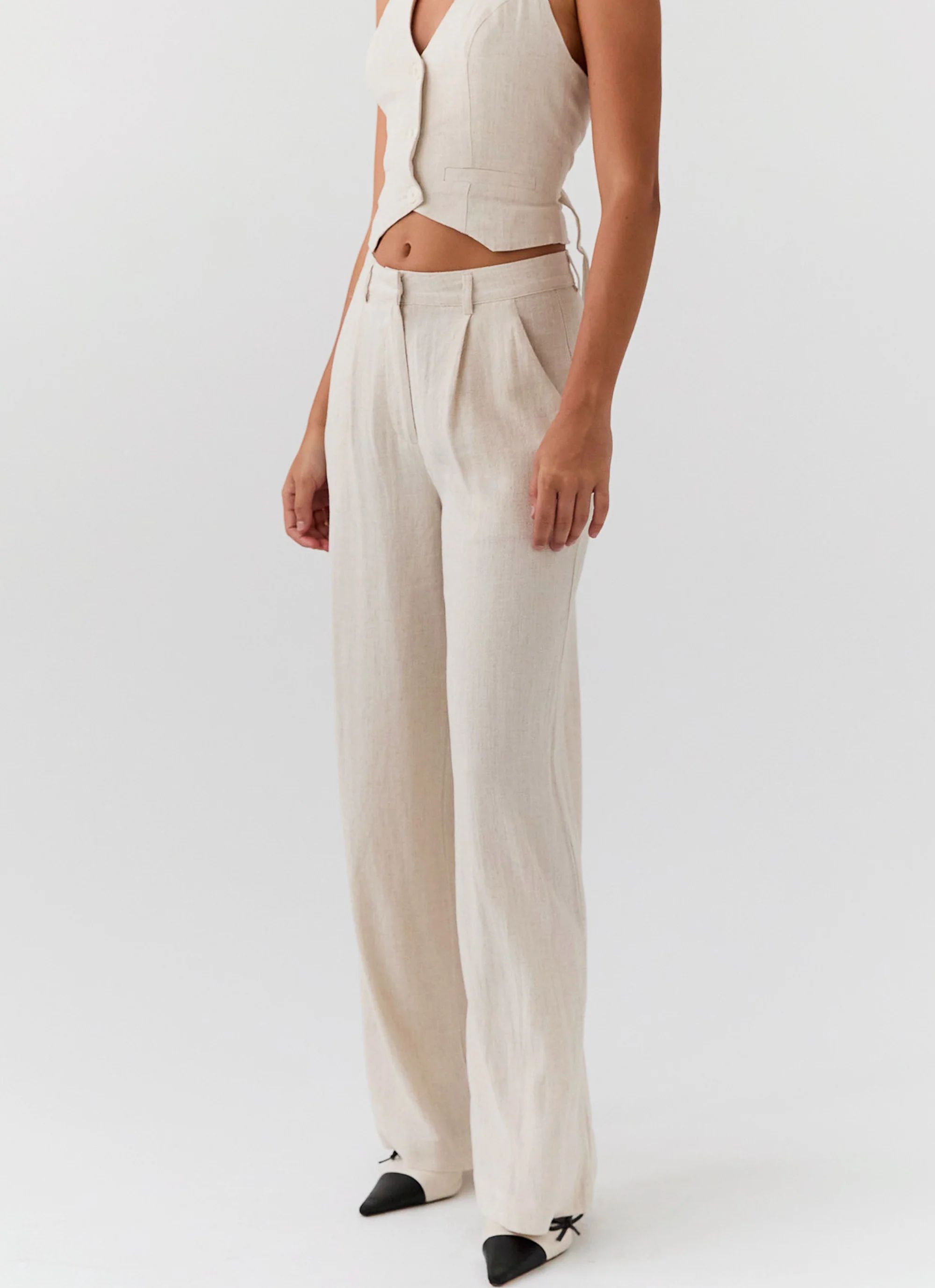 Peppermayo Exclusive -  Heatwave Linen Pants - Oatmeal | Peppermayo (Global)