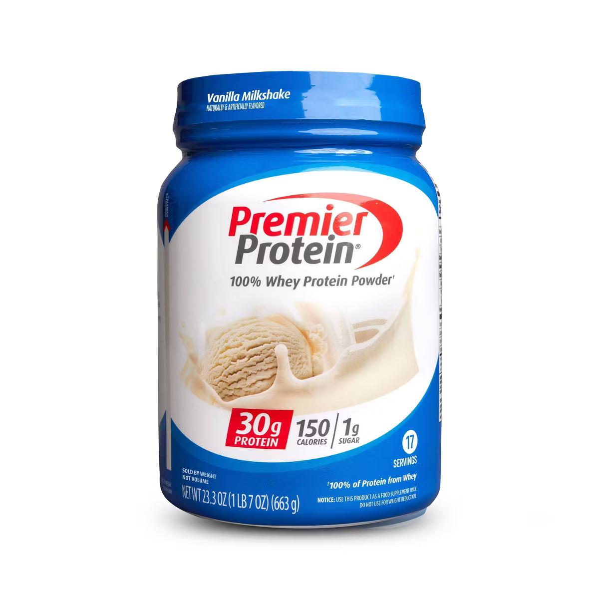 Premier Protein 100% Whey Protein Powder - Vanilla Milkshake - 17 Serve | Target