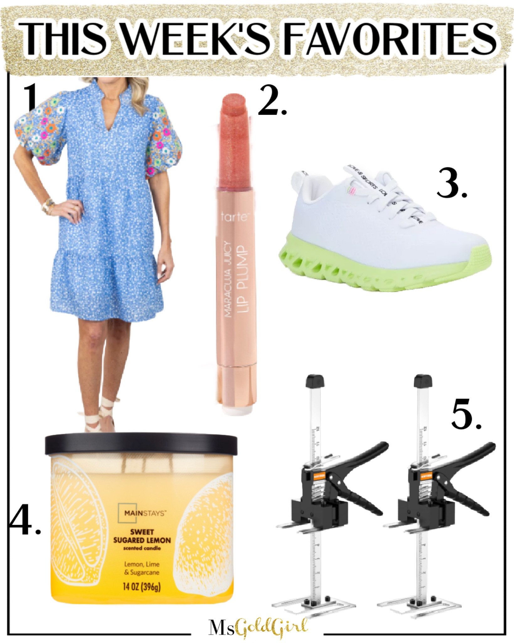 Weekly Faves from March 1, 2024

1. This dress is perfect for spring break (Hola, Mexico) or for a Fiesta event if you’re in San Antonio. Or, wear it to your own backyard fiesta no matter where you live. Has pockets! Use code GOLD15 to get 15% off.

2. This newest launch from the @tartecosmetics Maracuja line is SO pretty! My favorite shades are Rose & Berry. Code MARNIE15 gets you 15% off.

3. I’m pretty sure these On Cloud inspired sneakers are going to sell out quickly. They run true to size and also come in black.

4. I love the scent of lemon in my home from spring and summer. This one smells even better than my current favorite from Bath & Body Works AND it’s under $6!!

5. If you’ve ever needed to move a rug from under a heavy piece of furniture like a bed or sofa, you need these hand jacks. Whether you’re just trying to make things easier, avoid marital discord while moving furniture or you live alone, these are a furniture moving game changer!

#weeklyfaves #weeklyfavorites #amazonfinds #springdress #summerdress #vacationoutfit #springoutfits #resortwear #dress #fashionover40 #fashionover50

#LTKover40 #LTKfindsunder50 #LTKSeasonal