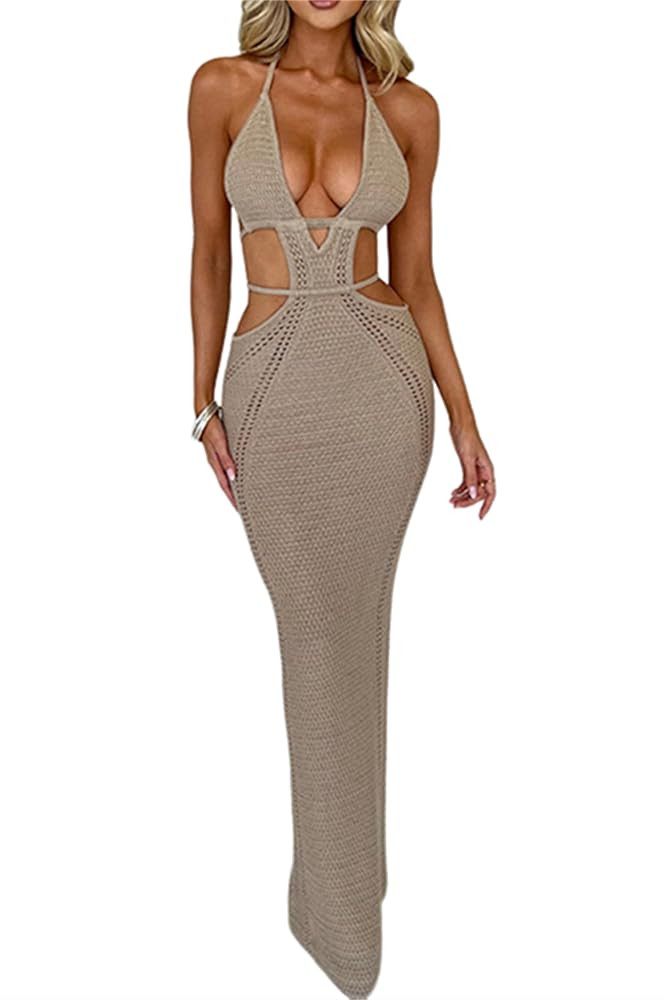 Women Sexy Sweater Dress Tan Dress Fall 2025 Beach Dress Beach Vacation Outfits Amazon Beach Wear | Amazon (US)
