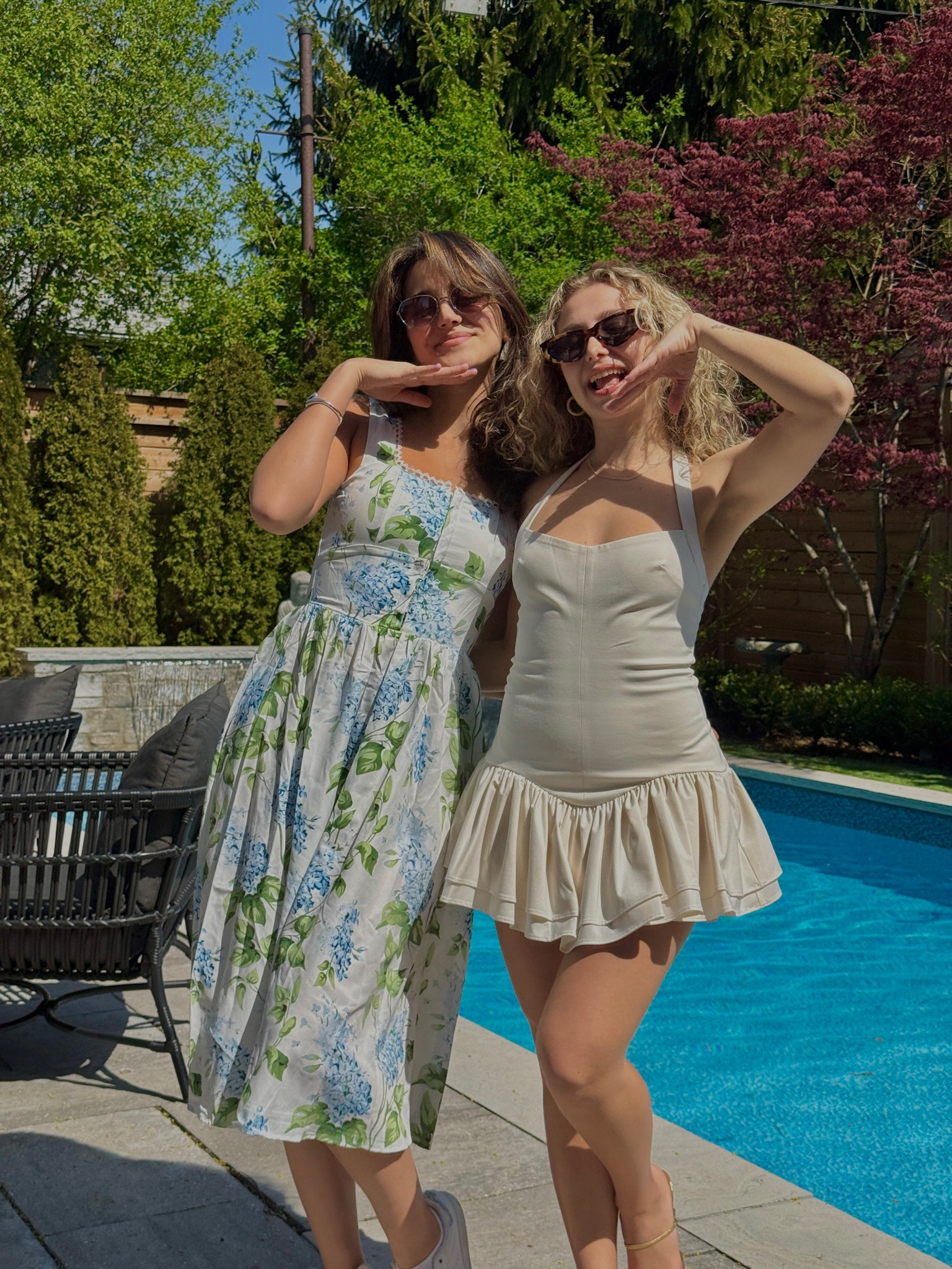 Floral below knee sundress 

#LTKSeasonal