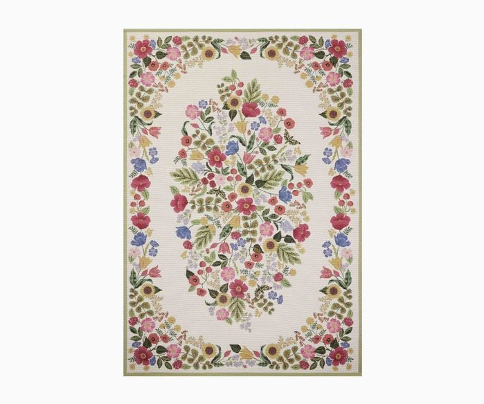 Perennial Blossom Cream Power Loomed Rug | Rifle Paper Co. | Rifle Paper Co.